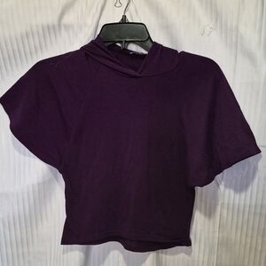 Pinc Purple Butterfly Sleeve Girl's 6X Top